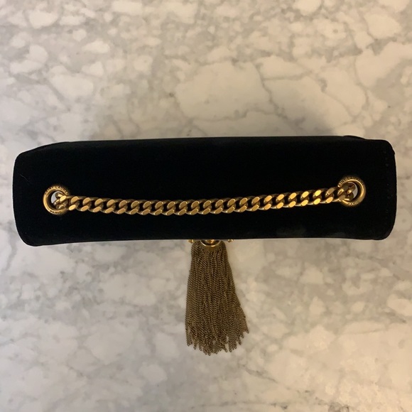 Saint Laurent Kate Monogram Velvet Tassel Bag Black 🖤 - Picture 5 of 11